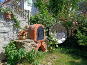 Ogród Pensjonatu nad morzem w Ustce