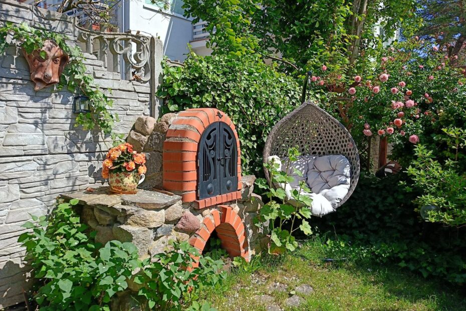 Ogród Pensjonatu nad morzem w Ustce