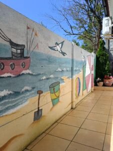 Mural morski w Pensjonacie pod Jaskółką Ustka